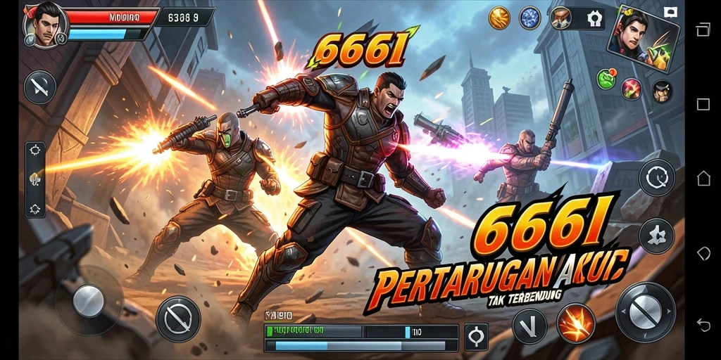 Tampilan menarik dari gameplay aksi di 666I.