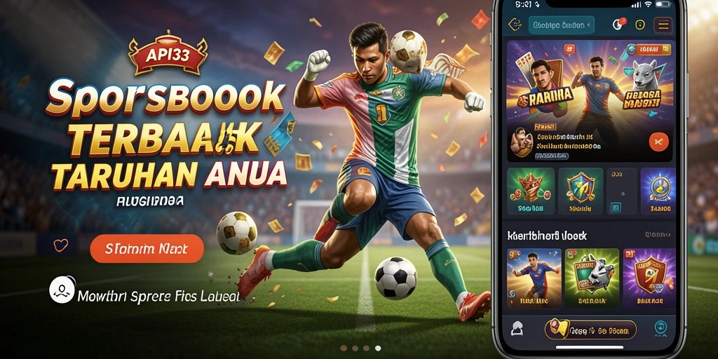 Screenshot menunjukkan tampilan antarmuka API33 saat memfasilitasi taruhan olahraga.