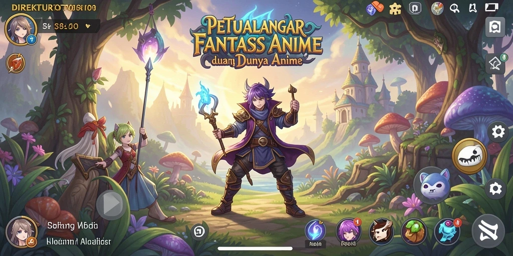 Tampilan gameplay dari DIREKTURTOTO yang penuh warna dan aksi seru.