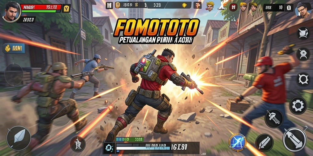 Tampilan gameplay action yang memukau di FOMOTOTO
