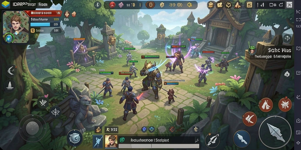 Tampilan gameplay IDRRP dengan aksi strategis yang menarik.