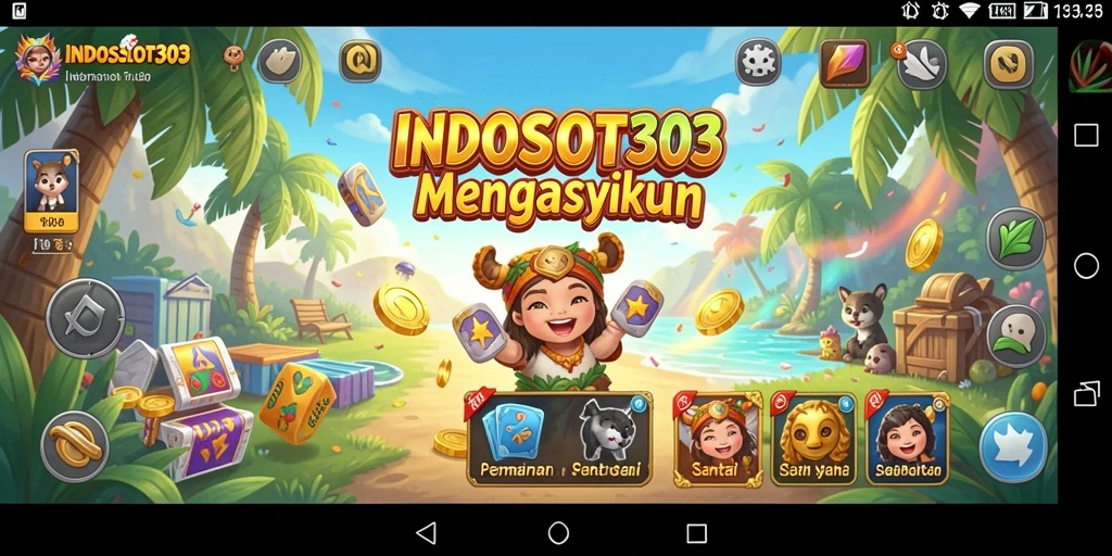 Tampilan gameplay INDOSLOT303 yang mengasyikkan dan penuh warna.