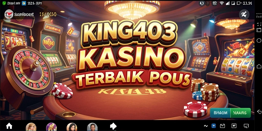 Tampilan utama gameplay Kasino KING403 yang menampilkan slot dan meja permainan.