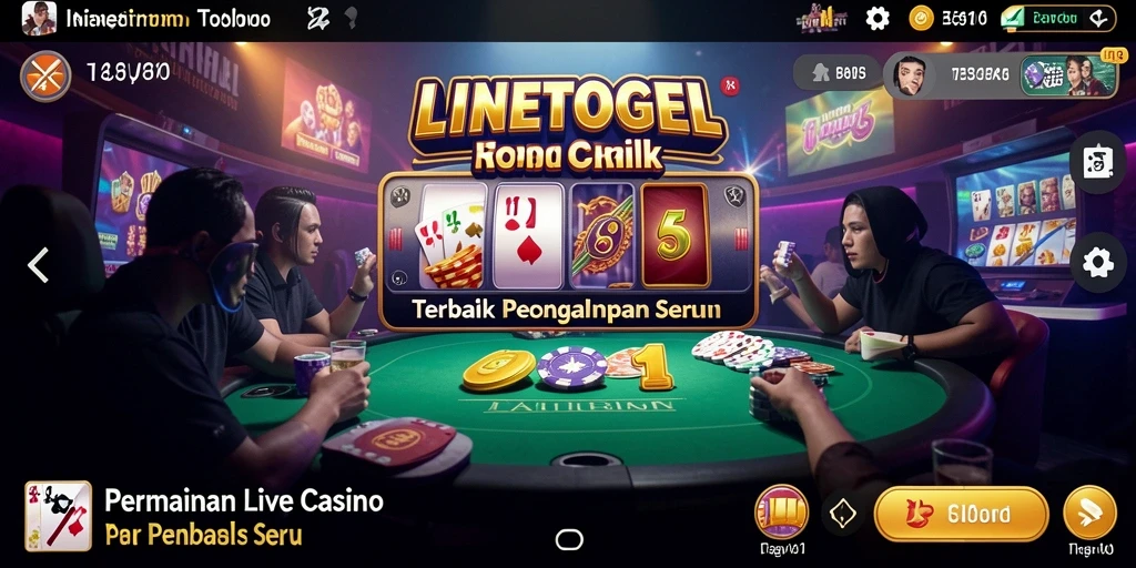 Tampilan gameplay Live Casino yang mendebarkan di LINETOGEL.