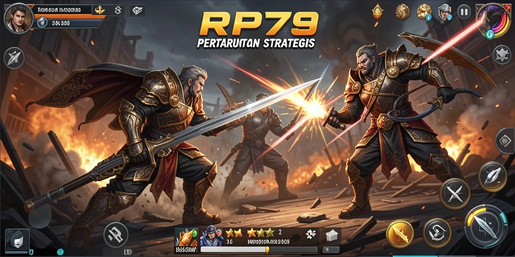 Tampilan strategis yang mendebarkan dalam gameplay RP79.