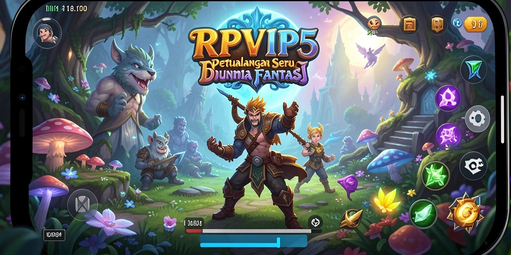 Tampilan gameplay RPVIP5 dengan aksi petualangan yang mendebarkan.