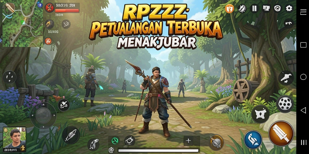 Gameplay seru di dunia terbuka RPZZZ yang luas dan imersif.