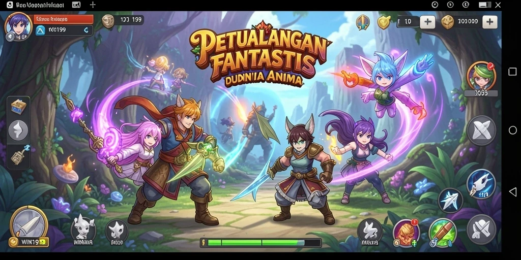 Tampilan gameplay WIN199 yang menarik dengan karakter Anime favorit.